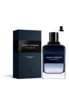 euaden Givenchy Gentleman Intense erkek parfümü 100 ml lacivert cam şişe ve kutu tasarımı