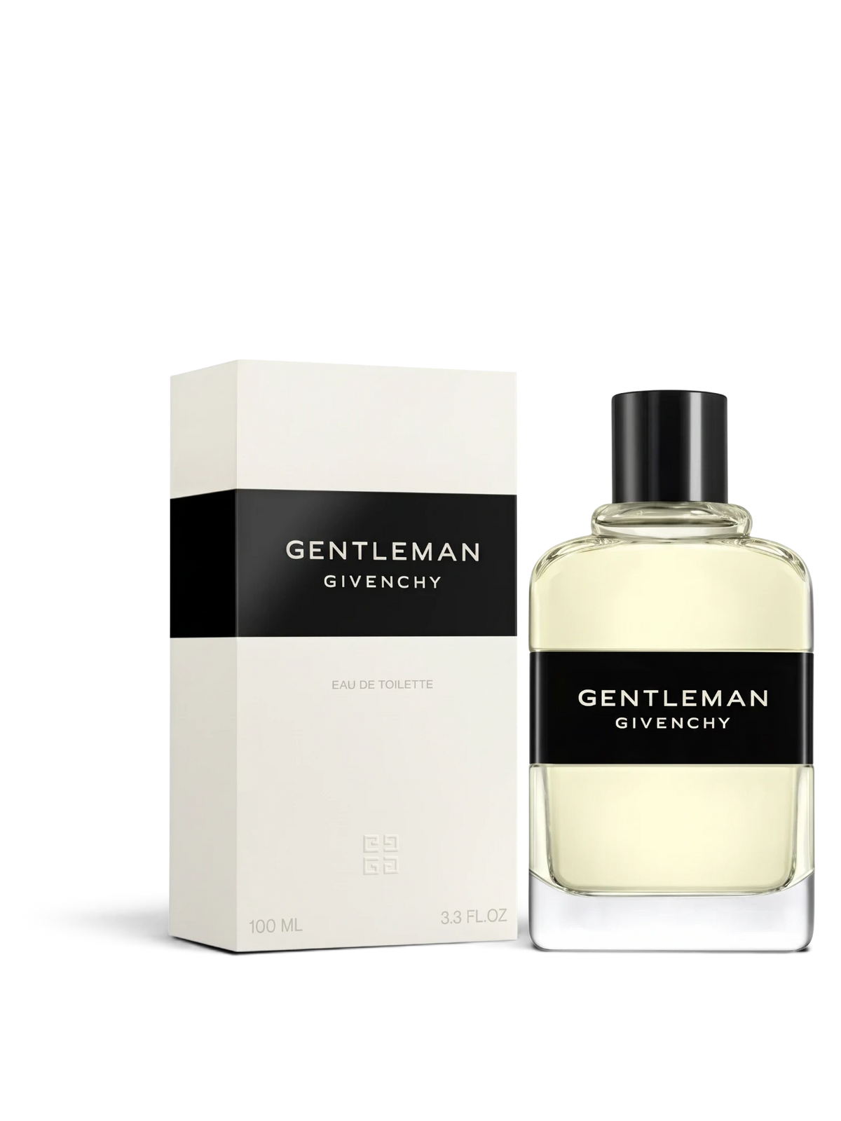 euaden Givenchy Gentlemen EDT 100 ml erkek parfümü, şık cam şişesi ve beyaz kutusu ile odunsu ve ferah bir koku.