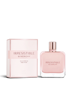 euaden Givenchy Irresistible Rose Velvet kadın parfümü, şık pembe cam şişesi ve uyumlu kutu tasarımı ile.