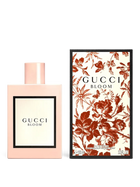 euaden Gucci Bloom 100 ml kadın parfümü, pudra pembesi şişesi ve çiçek desenli kutusuyla zarif bir sunum sergiliyor.
