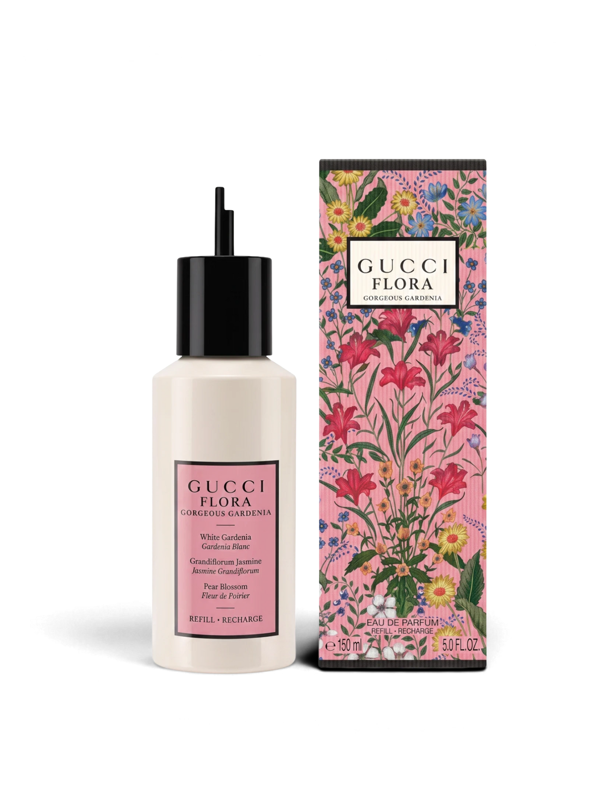 euaden Gucci Flora Gorgeous Gardenia kadın parfümü dolum şişesi ve çiçek desenli pembe kutusu