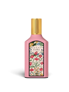 euaden Gucci Flora Gorgeous Gardenia kadın parfümü, pembe şişeli ve çiçek desenli zarif tasarım