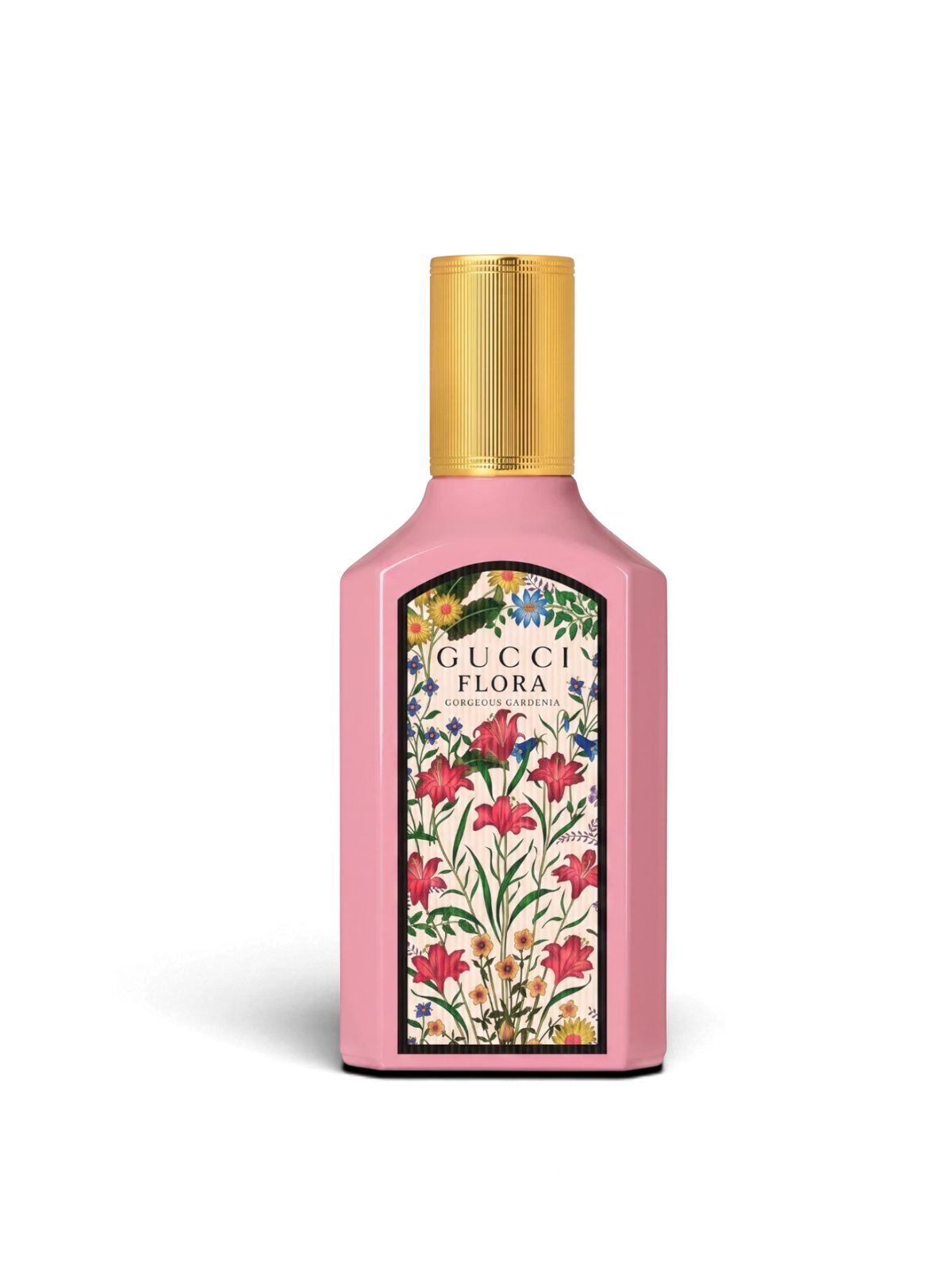 euaden Gucci Flora Gorgeous Gardenia kadın parfümü, pembe şişeli ve çiçek desenli zarif tasarım