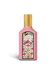 euaden Gucci Flora Gorgeous Gardenia kadın parfümü, pembe şişeli ve çiçek desenli zarif tasarım