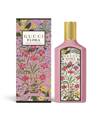 euaden Gucci Flora Gorgeous Gardenia EDP 100 ml pembe şişeli ve çiçek desenli kutulu kadın parfümü