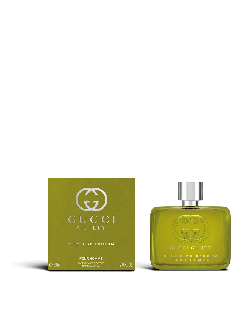 euaden Gucci Guilty Elixir de Parfum Pour Homme 60 ml erkek parfümü ve yeşil renkli şık kutusu