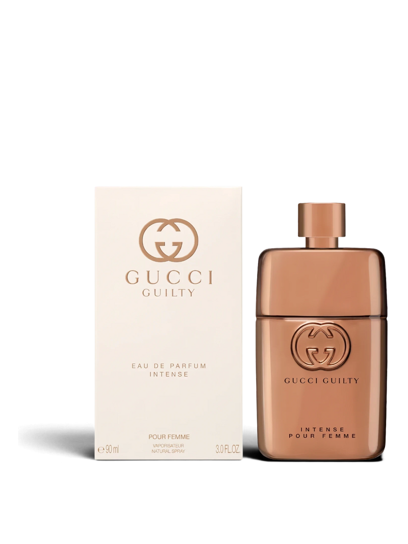 euaden Gucci Guilty Pour Femme Intense 90 ml bronz metalik şişe ve kutusu