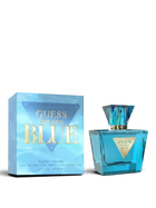 euaden GUESS Seductive Blue kadın parfümü, şık mavi cam şişesi ve uyumlu kutusuyla ferah bir koku deneyimi sunuyor.
