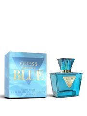 euaden GUESS Seductive Blue kadın parfümü, şık mavi cam şişesi ve uyumlu kutusuyla ferah bir koku deneyimi sunuyor.