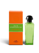 euaden HERMÈS Eau de Pamplemousse Rose 100 ml unisex kolonya, turuncu kutusu ve yeşil cam şişesiyle zarif bir sunumda.