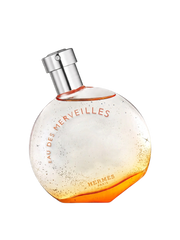 euaden HERMÈS Eau des Merveilles EDT 100 ml parfüm, yıldız desenli yuvarlak cam şişesi ve amber tonlarıyla