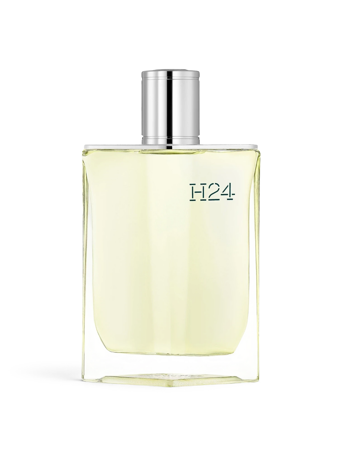 euaden HERMÈS H24 erkek parfümü, şeffaf cam şişede açık sarı renkli aromatik ve botanik kokulu EDT