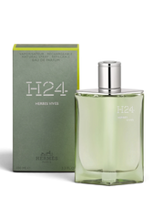 euaden tarafından sunulan, yeşil tonlu cam şişesi ve kutusuyla HERMÈS H24 Herbes Vives 100 ml erkek parfümü
