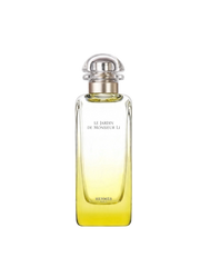 euaden HERMÈS Le Jardin de Monsieur Li 100 ml unisex parfüm, şeffaf cam şişesi ve sarı tonlu zarif tasarımıyla.