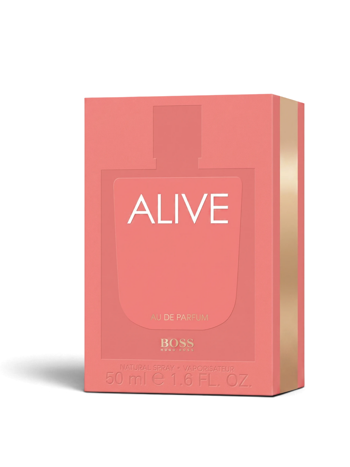 euaden HUGO BOSS Boss Alive kadın parfümü, şık pembe kutu tasarımı ve altın detaylı ambalajı ile 50 ml EDP