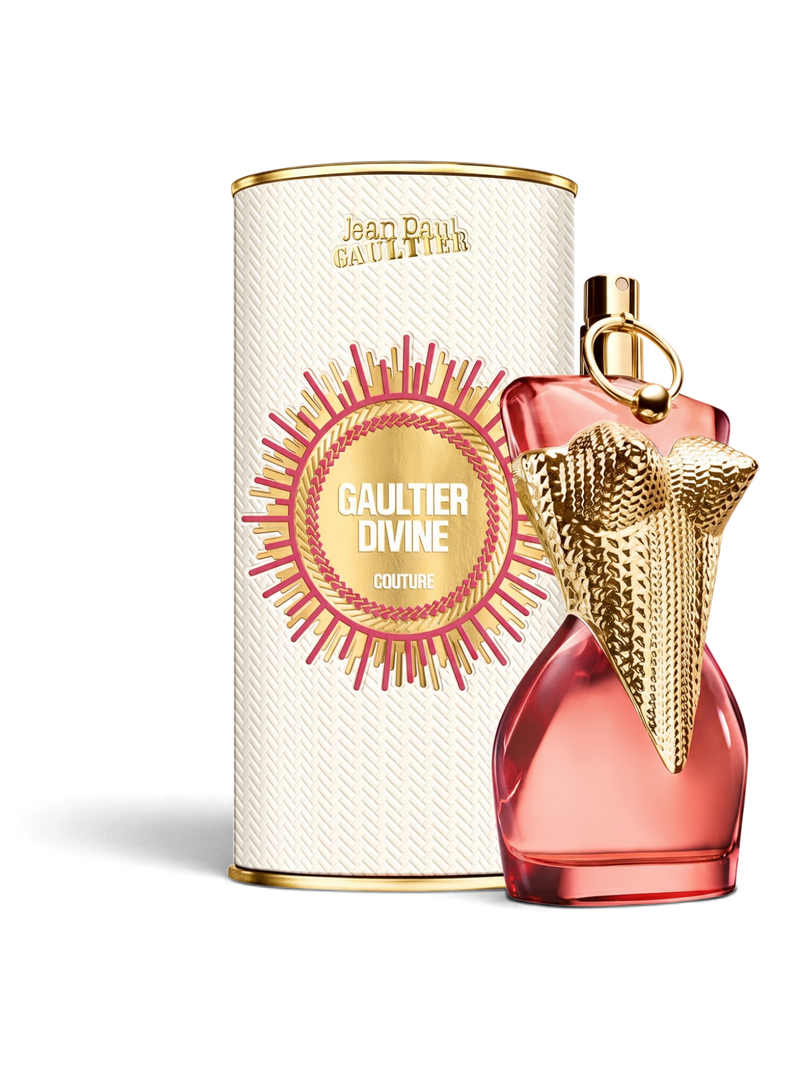 euaden Jean Paul Gaultier Divine Couture kadın parfümü, ikonik altın korse detaylı şişesi ve özel kutusu ile