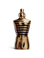 euaden Jean Paul Gaultier Le Male Elixir erkek parfümü, altın rengi çizgili ikonik gövde tasarımıyla