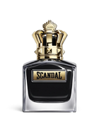 euaden Jean Paul Gaultier Scandal Pour Homme Le Parfum erkek parfümü, altın taç kapaklı siyah cam şişe tasarımı