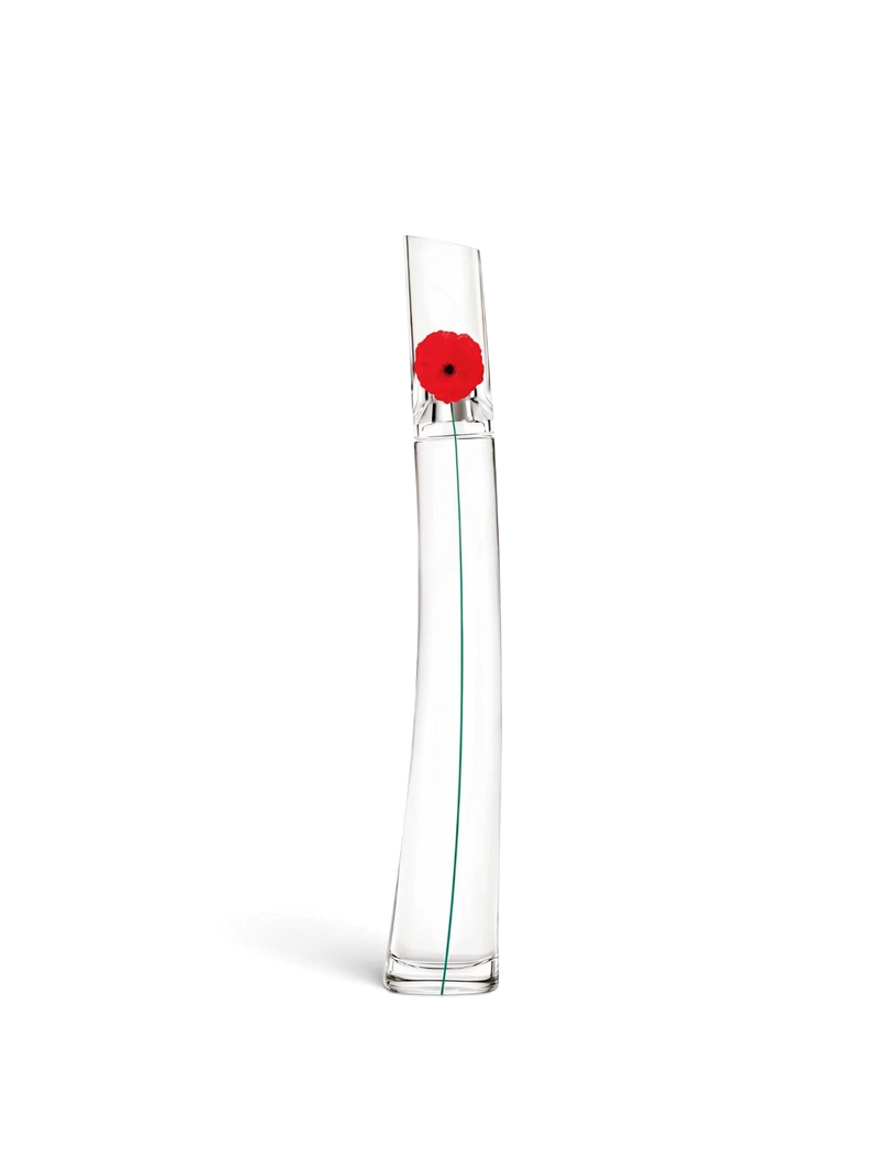 euaden tarafından sunulan, ikonik gelincik figürlü şeffaf cam şişesiyle KENZO Flower by Kenzo kadın parfümü