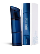 euaden KENZO Pour Homme 110 ml erkek parfümü, bambu formunda koyu mavi cam şişesi ve özel kutusu ile