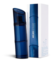euaden KENZO Pour Homme 110 ml erkek parfümü, bambu formunda koyu mavi cam şişesi ve özel kutusu ile