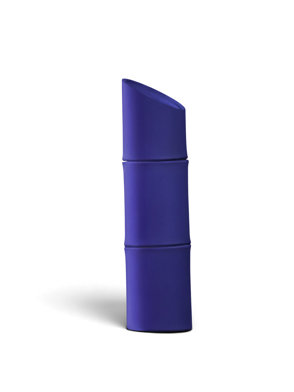 euaden KENZO Pour Homme Indigo erkek parfümü, bambu formunda koyu mavi silindirik şişe tasarımı