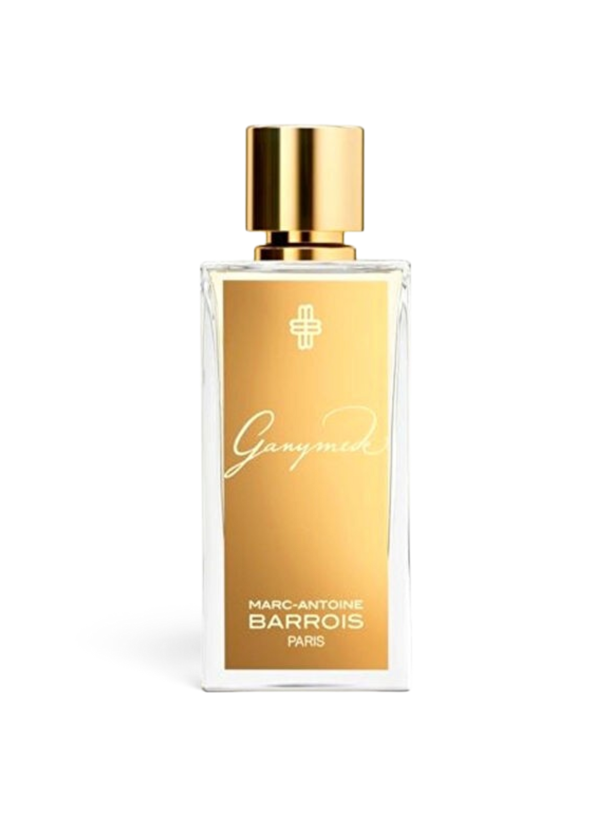 euaden Marc-Antoine Barrois Ganymede 100 ml unisex parfüm, altın rengi etiketli şık cam şişe tasarımı