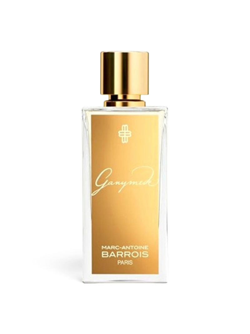 euaden Marc-Antoine Barrois Ganymede 100 ml unisex parfüm, altın rengi etiketli şık cam şişe tasarımı