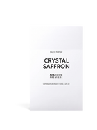 euaden MATIERE PREMIERE Crystal Saffron 100 ml unisex parfüm kutusu, minimalist beyaz ambalaj tasarımı