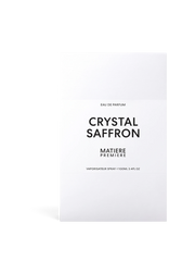 euaden MATIERE PREMIERE Crystal Saffron 100 ml unisex parfüm kutusu, minimalist beyaz ambalaj tasarımı