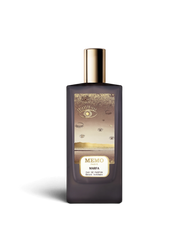 euaden MEMO Marfa unisex parfüm, üzerinde göz desenleri bulunan şık şişesi ve altın rengi kapağı ile 75 ml EDP