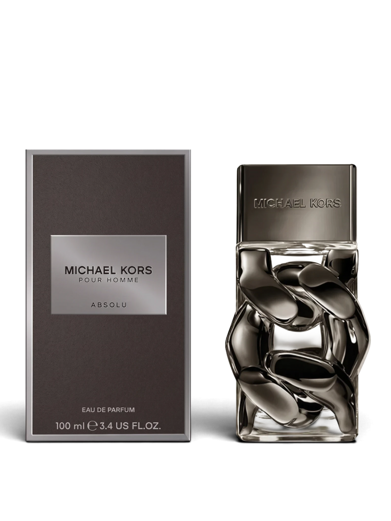 euaden Michael Kors Pour Homme Absolu erkek parfümü, zincir detaylı şık cam şişesi ve özel kutusu ile 100 ml EDP