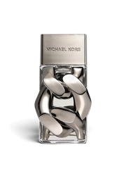 euaden Michael Kors Pour Homme Absolu erkek parfümü, gümüş zincir detaylı şık cam şişe tasarımı