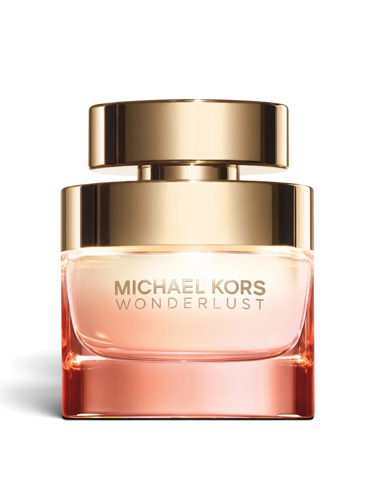 euaden Michael Kors Wonderlust 100 ml kadın parfümü, altın kapaklı şık cam şişesiyle egzotik ve çiçeksi bir koku.