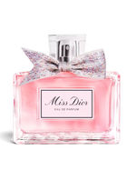 euaden Miss Dior EDP 50 ml kadın parfümü, üzerinde renkli desenli fiyonk detayı bulunan şık cam şişesiyle