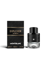 Euaden Montblanc Explorer Extreme erkek parfümü, siyah dokulu şişesi ve uyumlu kutusu ile şık bir sunumda.