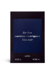 Euaden Narciso Rodriguez For Him Bleu Noir 100 ml erkek parfüm kutusu, lacivert ve siyah şık tasarım