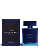 euaden Narciso Rodriguez For Him Bleu Noir EDP erkek parfümü ve şık lacivert kutusu