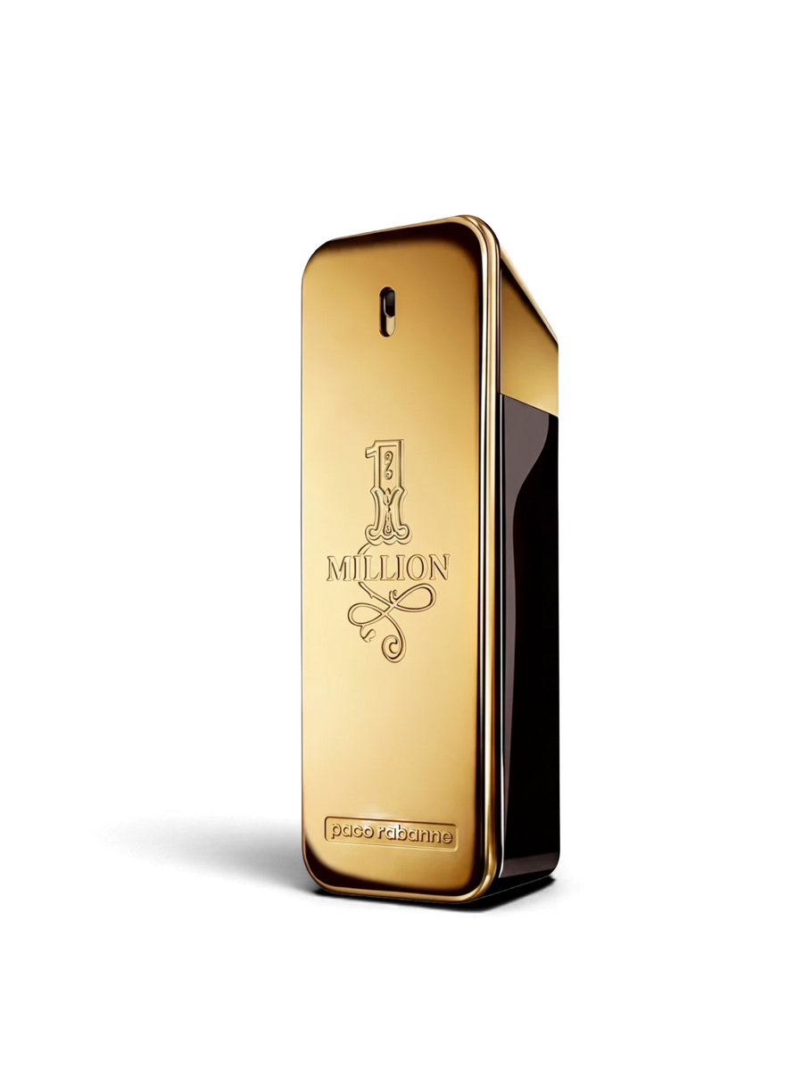 euaden Paco Rabanne 1 Million erkek parfümü, altın külçesi tasarımında ikonik ve lüks cam şişe