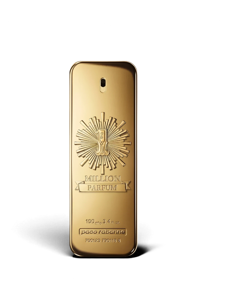 Euaden Paco Rabanne 1 Million Parfum, altın külçesi şeklinde ikonik tasarımlı, lüks ve maskülen erkek parfüm şişesi.