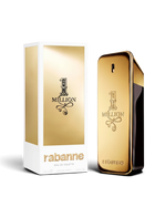 euaden Paco Rabanne 1 Million erkek parfümü, altın külçesi tasarımında ikonik şişesi ve beyaz altın kutusu ile