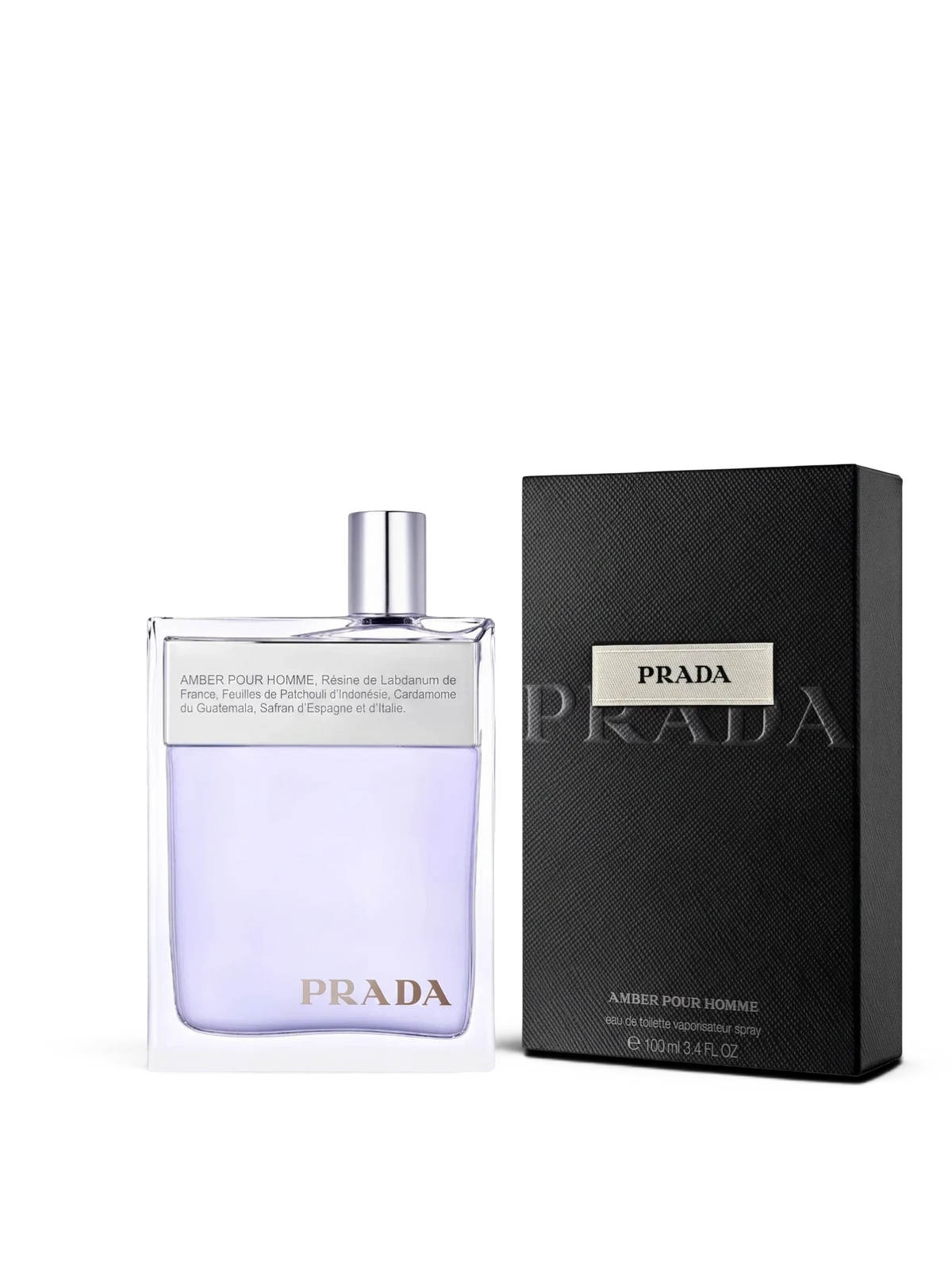 Euaden Prada Amber Pour Homme 100 ml erkek parfümü ve şık siyah kutusu