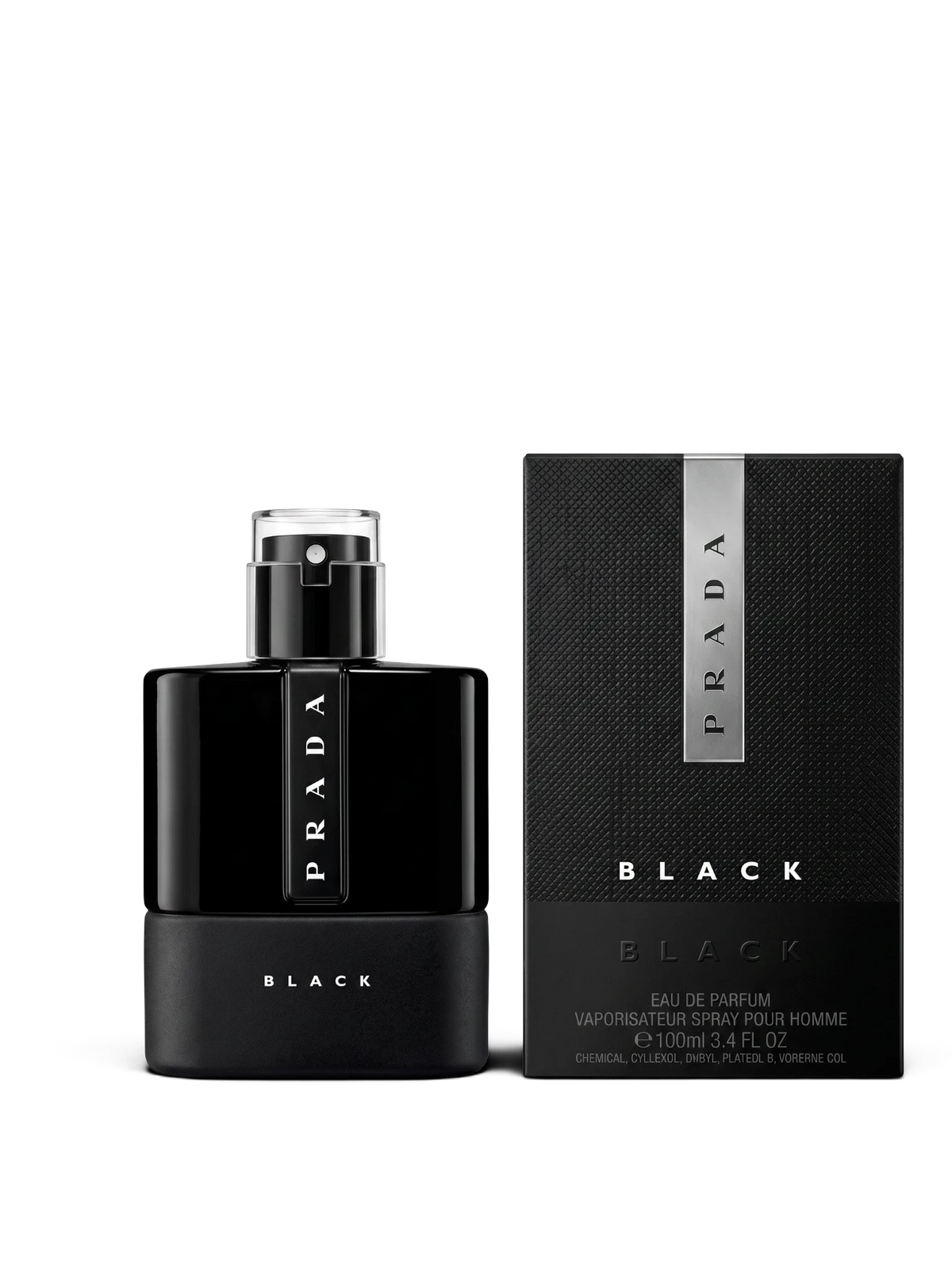 euaden Prada Luna Rossa Black erkek parfümü, 100 ml siyah şişe ve kutusu ile şık ve modern bir tasarım sunuyor.