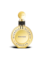 euaden Rochas Byzance Gold kadın parfümü, altın rengi yuvarlak şişesi ve zarif siyah detaylı kapağı ile 90 ml EDP