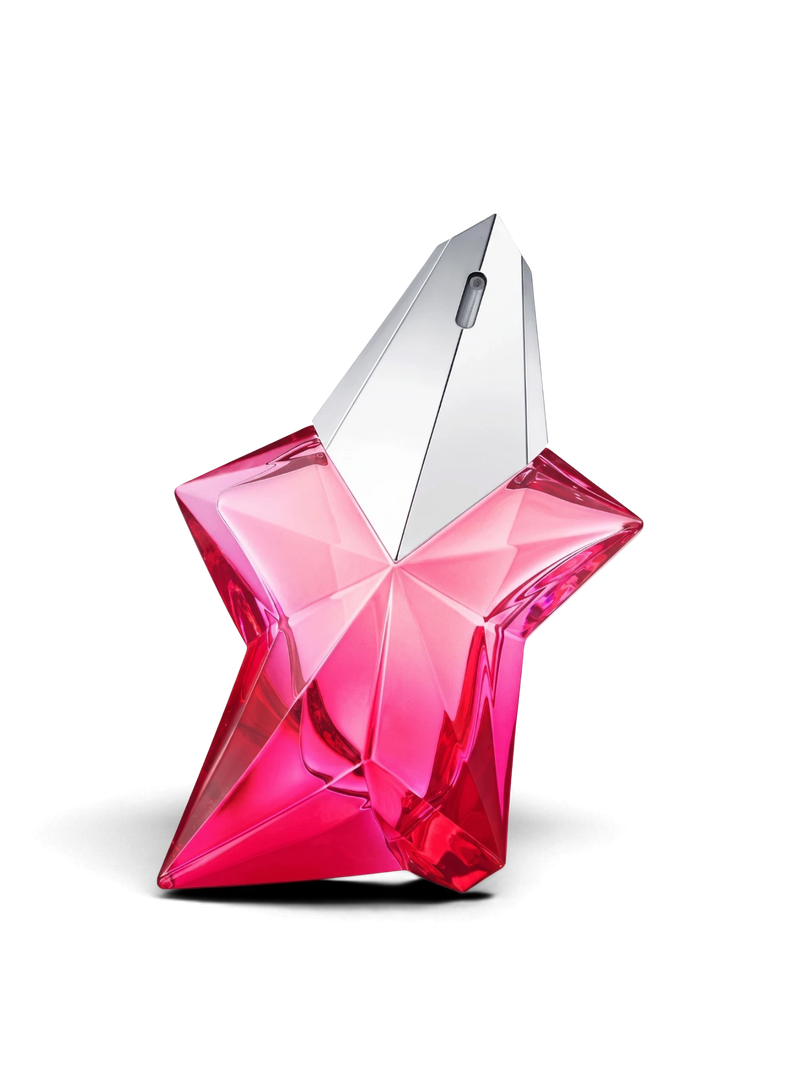 euaden Thierry Mugler Angel Nova 100 ml kadın parfümü, ikonik yıldız şeklinde pembe cam şişe ve metalik kapak tasarımı