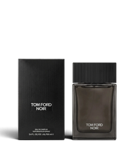 euaden Tom Ford Noir 100 ml erkek parfümü, siyah çizgili kutusu ve şık cam şişesiyle lüks bir görünüm sunuyor.