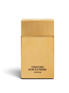 euaden Tom Ford Noir Extreme erkek parfüm, altın rengi metalik şişe tasarımı ve lüks detaylarıyla öne çıkıyor.