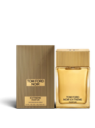 Euaden Tom Ford Noir Extreme erkek parfümü, altın rengi şişesi ve çizgili lüks kutusuyla şık bir sunumda.