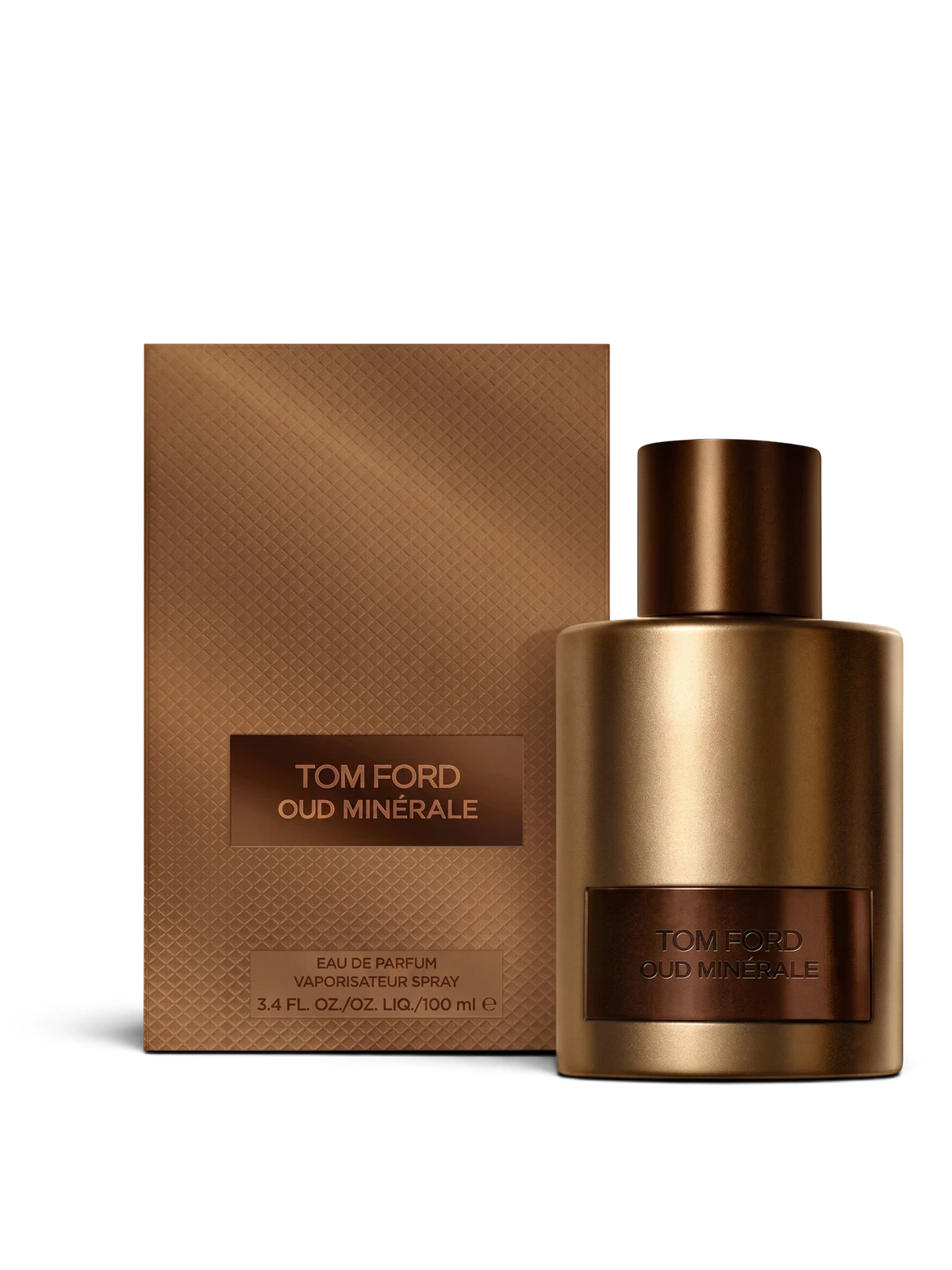 euaden Tom Ford Oud Minérale 100 ml unisex parfüm, bronz renkli şık şişesi ve uyumlu kutusuyla lüks koku tasarımı