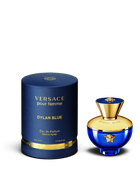 euaden Versace Dylan Pour Femme 100 ml kadın parfümü, altın detaylı lacivert amfora şişesi ve özel kutusu ile
